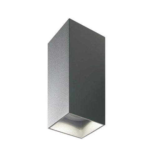 prezzo Graue quadratische LED-Außenwandleuchte Sovil Tower 2x6W