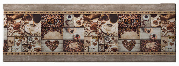 online Teppichläufer aus Polyester mit Kaffee-Digitaldruck, verschiedene Größen