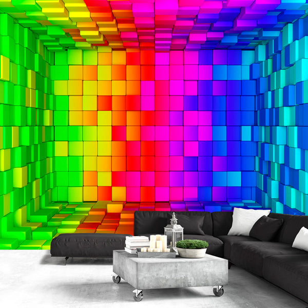 sconto Aufkleber - Rainbow Cube Wallpaper Erroi
