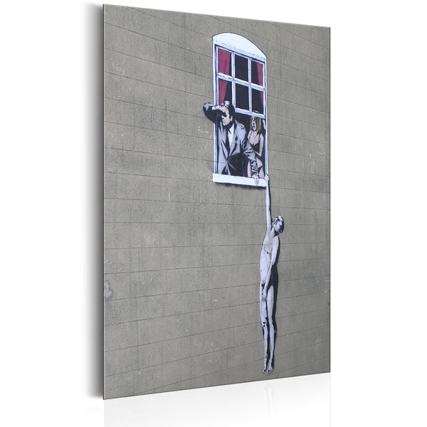 Metallschild – Well Hung Lover von Banksy 31 x 46 cm Erroi sconto
