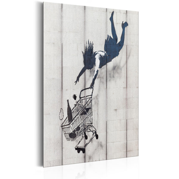 Metallschild - Shop Til You Drop von Banksy 31x46cm Erroi acquista