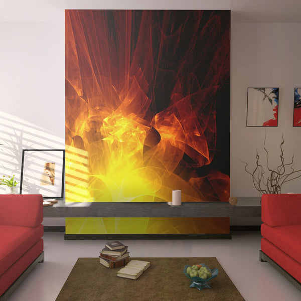 online Fototapete - Abstrakt - Feuer 200x154cm Erroi