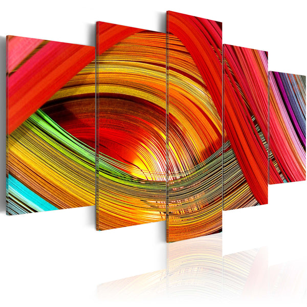 Malerei - Abstraktion mit farbigen Streifen 100x50cm Erroi acquista