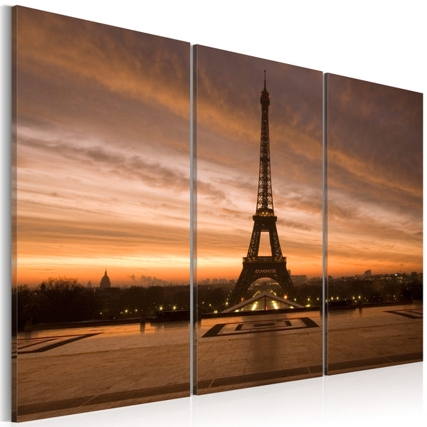 Gemälde - Eiffelturm bei Sonnenuntergang 60x40cm Erroi sconto