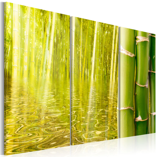 prezzo Malerei - Bambus reflektierte sich in einem Spiegel des Wassers Erroi