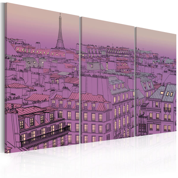 Leinwandbild – Blick auf den Eiffelturm von Lilac Color Erroi sconto