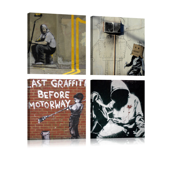 prezzo Leinwandbild - Banksy Street Art Erroi