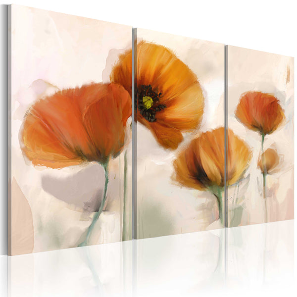 Rahmen - Künstlerische Mohnblumen - Triptychon 60x40cm Erroi acquista
