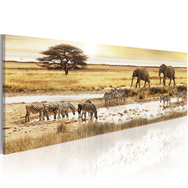 prezzo Poster - Afrika am Wasserloch von Erroi