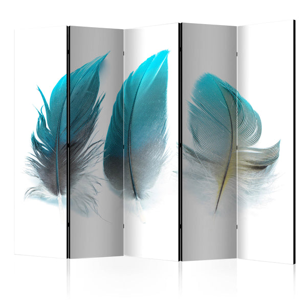 Raumteiler 5 Paneele - Blue Feathers II 225x172cm Erroi online