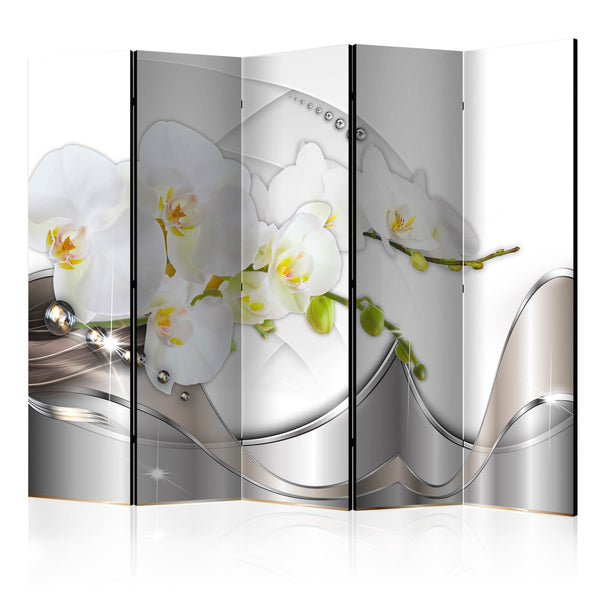 acquista Raumteiler 5 Paneele - Perlentanz der Orchideen II 225x172cm Erroi