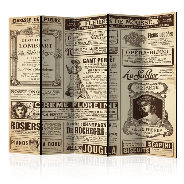 Paravent 5 Panels - Vintage Magazines II 225x172cm Erroi online