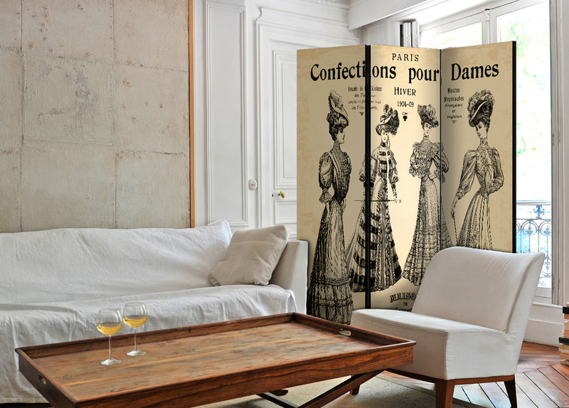 Paravento 3 Pannelli - Confections Pour Dames 135x172cm Erroi-2