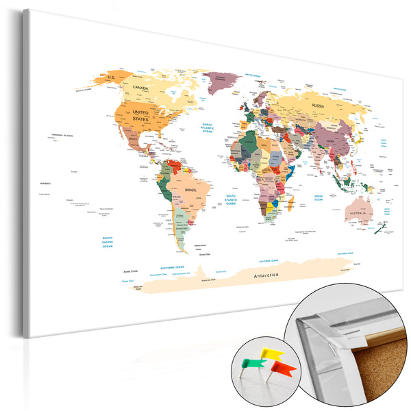 Korkbild - Weltkarte [Korkkarte] 90x60cm Erroi online