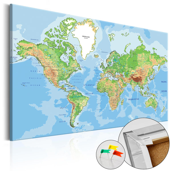 Korkbild - Weltgeographie [Korkkarte] 90x60cm Erroi prezzo