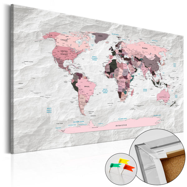 online Korkbild - Rosa Kontinente [Korkkarte] 120x80cm Erroi