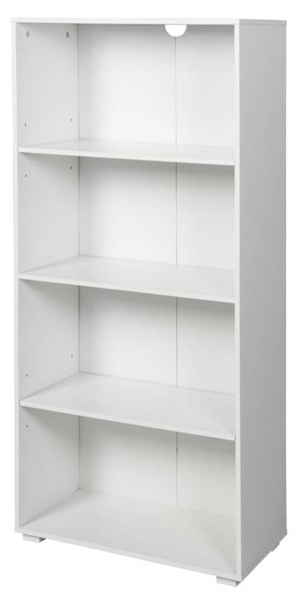 prezzo Bücherregal 4 Regale 60x30x130 cm aus weißem MDF