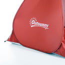 Tenda da Spiaggia Campeggio Impermeabile Apertura Pop-Up 150x200x115 cm Rosso -10