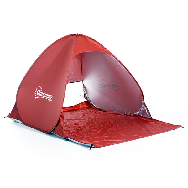 Camping Strandzelt wasserdichte Pop-Up-Öffnung 150 x 200 x 115 cm rot prezzo