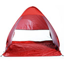 Tenda da Spiaggia Campeggio Impermeabile Apertura Pop-Up 150x200x115 cm Rosso -5