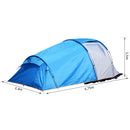 Tenda da Campeggio Impermeabile per 4 Persone 375x240x150 cm -3