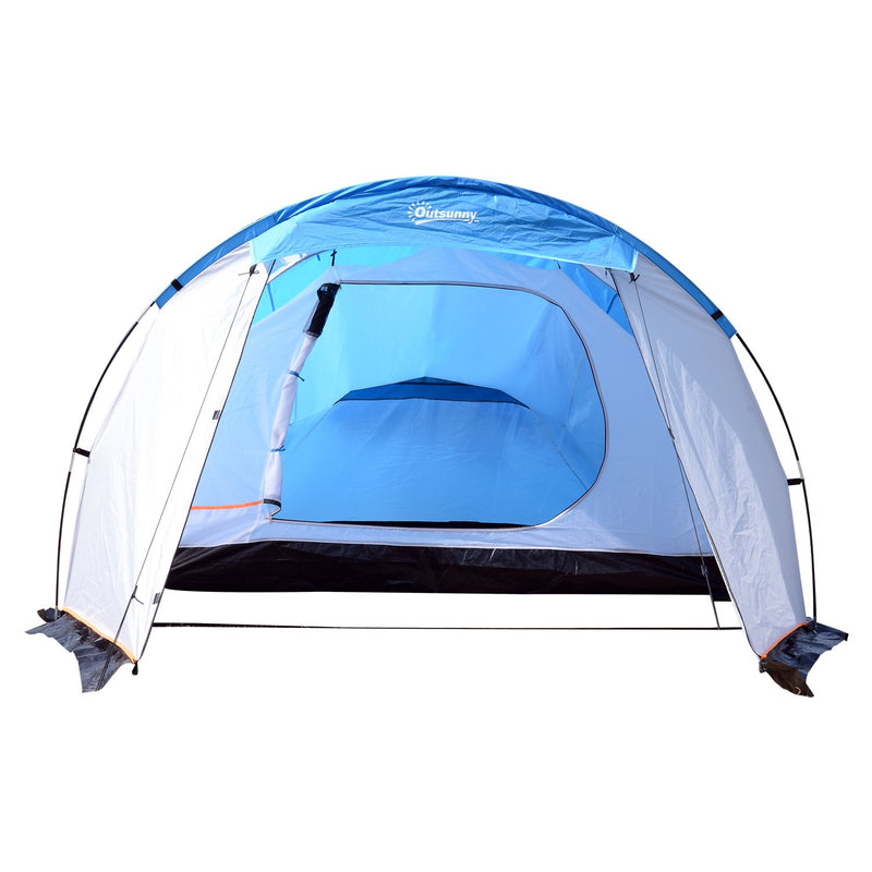 Tenda da Campeggio Impermeabile per 4 Persone 375x240x150 cm -6