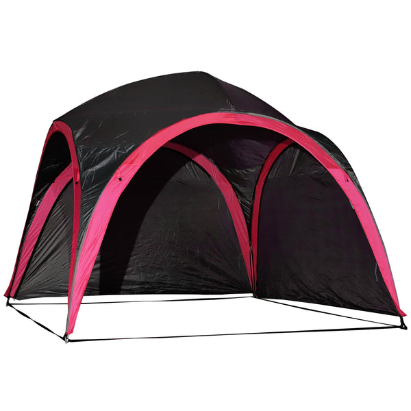 Strandzelt Camping UV-Schutz Schwarz und Rot 3,3 x 3,3 x 2,55 cm acquista