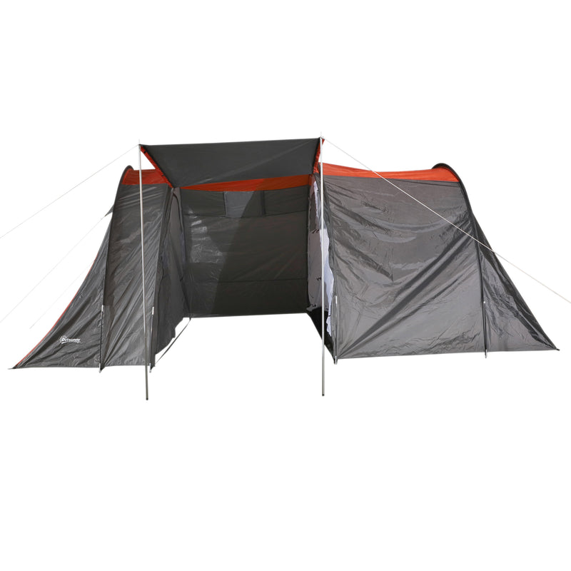 Tenda da campeggio per 4-6 persone blu e grigio 500x320x195 cm -4