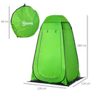 Tenda Doccia da Campeggio 126x124x189 cm in Poliestere Verde-3