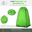 Tenda Doccia da Campeggio 126x124x189 cm in Poliestere Verde-5