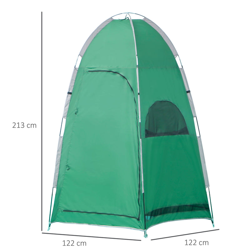 Tenda Doccia da Campeggio 122x122x213 cm in Poliestere Verde-3