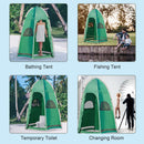 Tenda Doccia da Campeggio 122x122x213 cm in Poliestere Verde-7