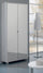 Kleiderschrank mit 2 Türen und Spiegel 83 x 190 x 29 cm weiß geflammt