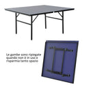 Tavolo da Ping Pong Indoor Pieghevole in Legno MDF e Acciaio 152.5x274x76 cm -7