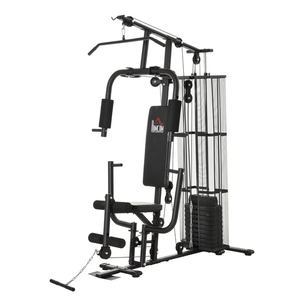 Multifunktions-Gym-Fitnessstation aus schwarzem Stahl prezzo