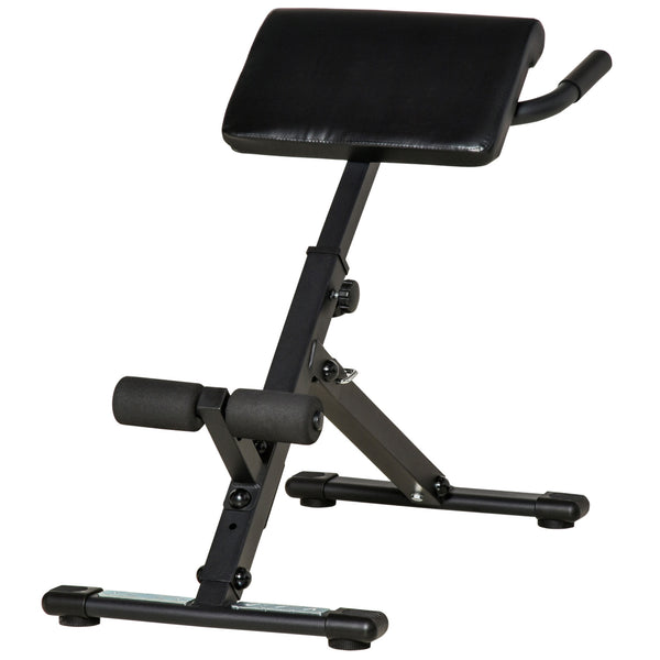 online Bauch-Fitness-Bank, höhenverstellbar, schwarzer römischer Stuhl