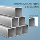 Supporto per Bilanciere 123-170x103x111-161 cm in Acciaio Nero-6