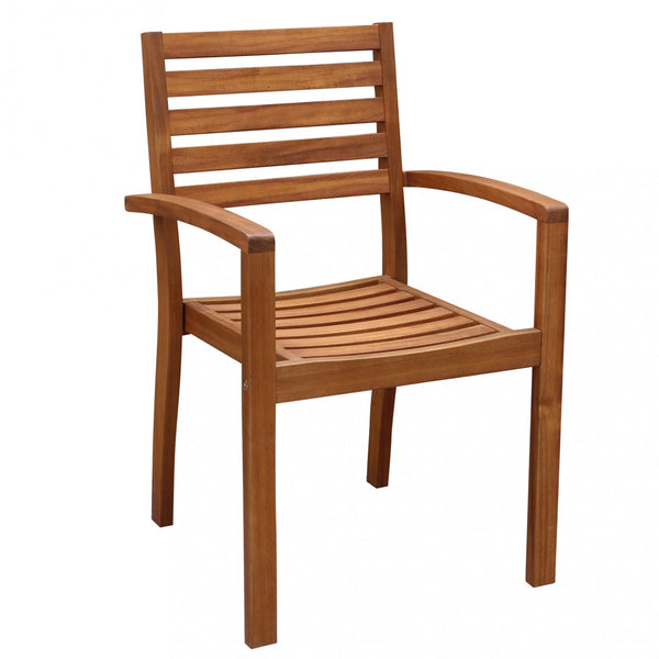 acquista Stapelbarer Sessel Minerva 57 x 58 x 88 h cm aus hellbraunem Akazienholz