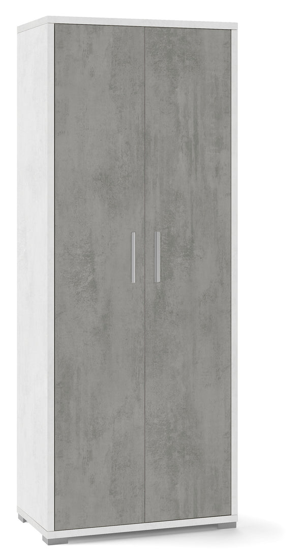 Schrank 2 Türen 71x182x41 cm Oxidweiß/Zement acquista