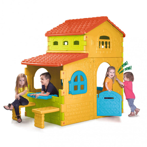 sconto Spielhaus für Kindervilla 199,9 x 154 x 180 h cm aus mehrfarbigem Kunststoff