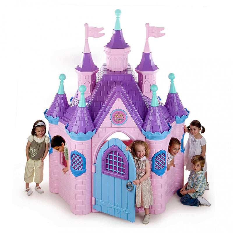 Casetta Gioco per Bambini Super Palazzo 123x100x102 h cm in Plastica Multicolor-3