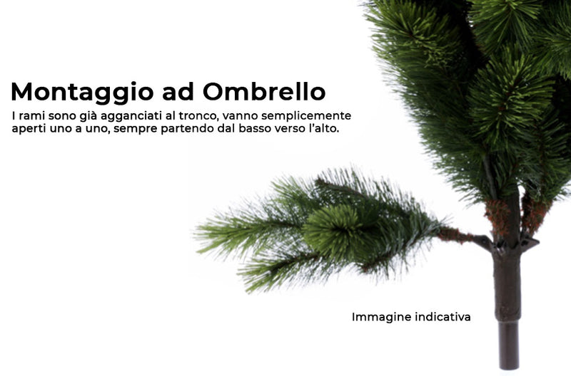 Albero di Natale Artificiale Innevato Morel Pino Verde Altezza 120 cm-3