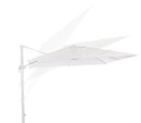 Ombrellone Decentrato da Giardino in Alluminio 3x4m Alba Bianco-4