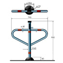 Barriera Dissuasore di Parcheggio Sosta in acciaio 79x90cm AR750 Parky-4