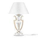 Lampada da tavolo Elegant in Metallo Monile Bianco con Oro-1