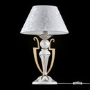 Lampada da tavolo Elegant in Metallo Monile Bianco con Oro-3