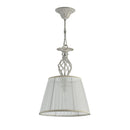 Lampada pendente Elegant in Metallo Grace Bianco con Oro-4