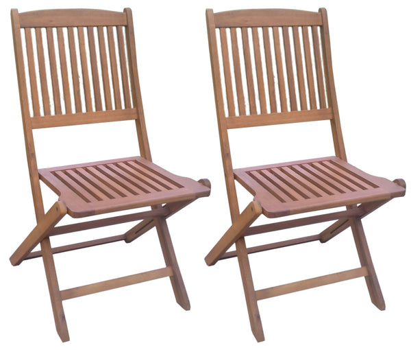 Set aus 2 klappbaren Gartenstühlen aus Morchelholz prezzo