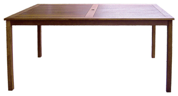 Rechteckiger Gartentisch 150 x 90 cm aus Morel Akazienholz sconto