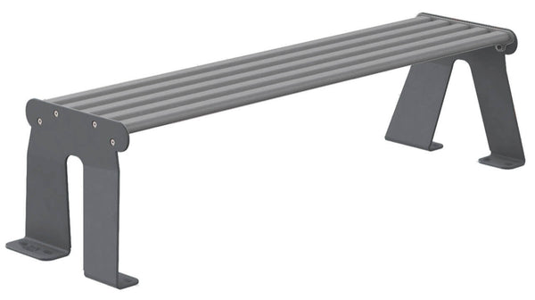 online Panchina 3 Posti da Esterno 172x52x44,5 cm in Acciaio Zincato Senza Schienale Antracite